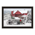 Tree Farm Wagon Black Framed Wall Art For Living Room, Bedroom Wall Art Print For Home Decor By Lori Deiter Multi Wood Paper