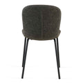 Dark Grey Faux Leather Dining Chairs Set Of 4,Mid Century Modern Upholstered Pu Leather Chairs,For Kitchen Dining Room Metal Plaid Dark Gray Dining Room Powder Coated Foam Dry Clean Modern Dining Chairs Solid Back Foam Pu Leather