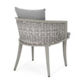 Pebble Chair Grey Pe Rattan Iron Waterproof Fabric