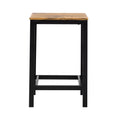 5 Piece Compact Bar Table Set With Table And Stools Modern Industrial Design, Space Saving Furniture For Dining Room And Breakfast Nook Brown Brown Mdf Steel