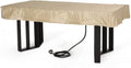 Outdoor Patio Propane Fire Pit Concrete Wood Pattern Fire Table 40, 000 Btu, 30'' H X 70'' W, Grey Grey Magnesium Oxide