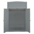 Twin Size Loft Bed With Desk, Wardrobes, 4 Drawers And 4 Shelves Gray Twin Gray Solid Wood