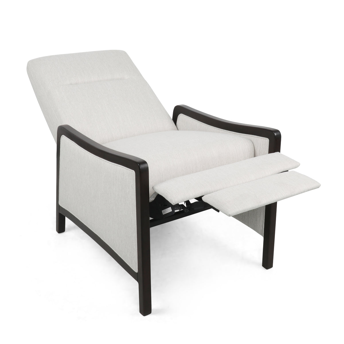 Recliner Chair Beige Fabric