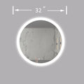 32Inch Bathroom Led Classy Vanity Mirror With High Lumen,Dimmable Touch,Wall Switch Control, Anti Fog ,Cri 95 Adjustable 3000K 4500K 6000K ,Ip54 Waterproof Energy Saving Silver Glass