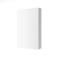 24'' W X 36'' H Bathroom Mirror Medicine Cabinet Wooden Door Medicine Cabinets For Bathroom, Wall Mounted Recessed Or Surface, Bathroom Mirror With Storage, Left Opening Door White Engineered Wood