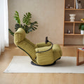 Adjustable Head And Waist, Game Chair, Lounge Chair In The Living Room, 360 Degree Rotatable Sofa Chair,Rotatable Seat Leisure Chair Deck Chair Green Metal Soft Cotton Metal