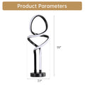 Small Unique Bedside Dimmable Led Table Lamp With Plug, Modern Desk Lamp For Girls Room, Living Room, Dresser Black Metal,Pvc