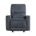 Modern Living Room 1Pc Power Rocker Reclining Chair Dark Gray Velvet Upholstery Solid Wood Frame Luxury Home Furniture Dark Gray Velvet Wood Primary Living Space Modern Solid Wood