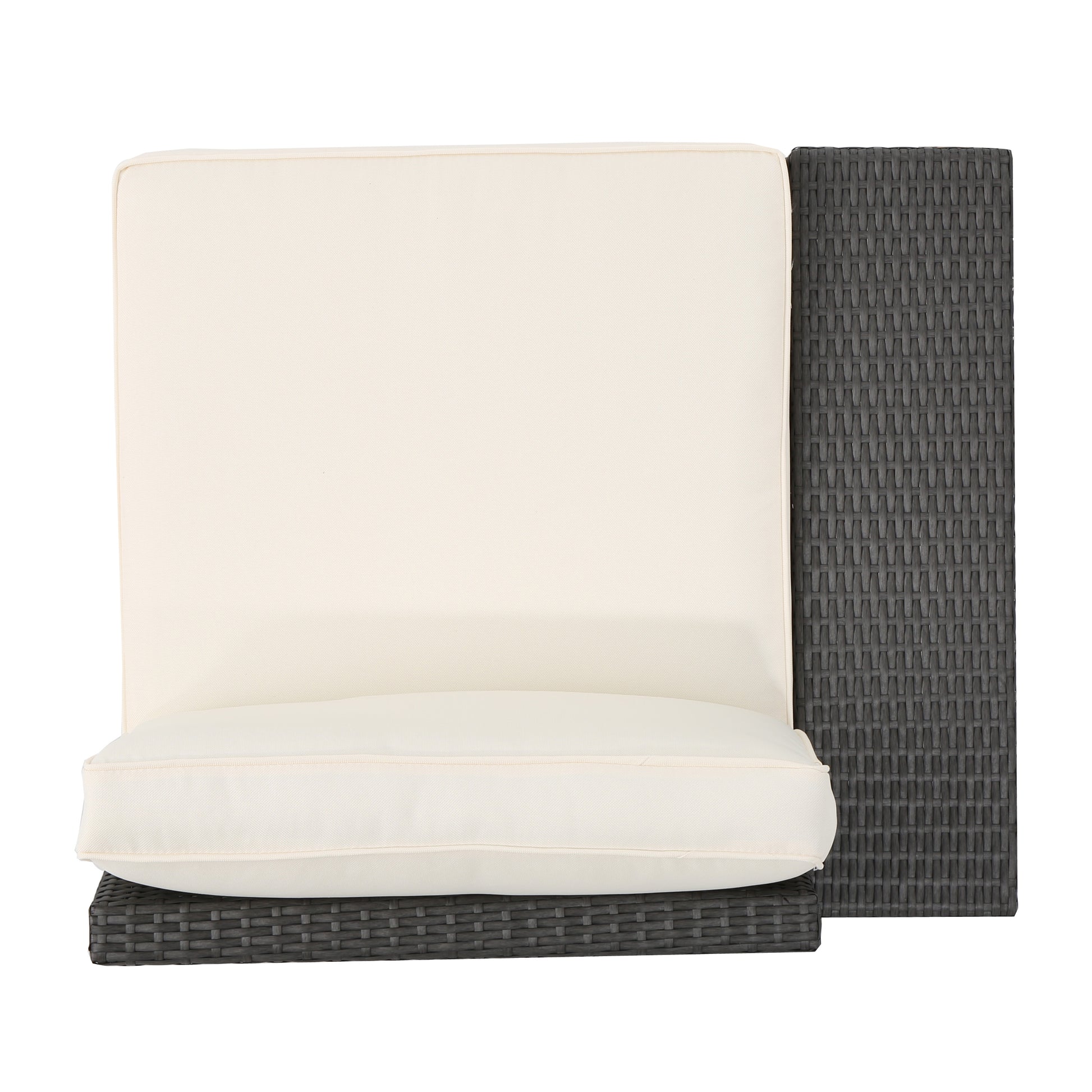 Santa Cruz 4Pc Set Grey Pe Rattan Iron