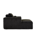 62.5 Inch Corduroy Sponge Sofa Lounge Chair,No Assembly Required,Fluffy Modern Sleeper Chair For Indoor Living Room Bedroom Black Foam Corduroy 1 Seat