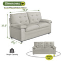 Apartment Beautiful Seat Love, 3 Seat, Grey Faux Leather Grey Pu 3 Seat