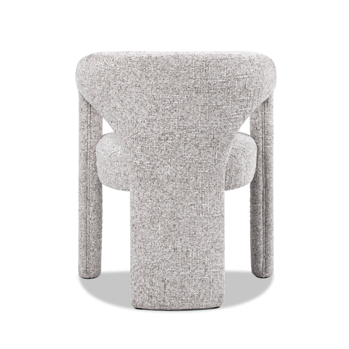 Sydney 25" Fully Upholstered Barrel Dining Chair, Multi Greige Beige Chenille Beige Foam Chenille