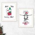 2 Piece Vignette Are You Kidding Me White Framed Wall Art For Living Room, Bedroom Wall Art Print For Home Decor By Deb Strain Multi Wood Paper