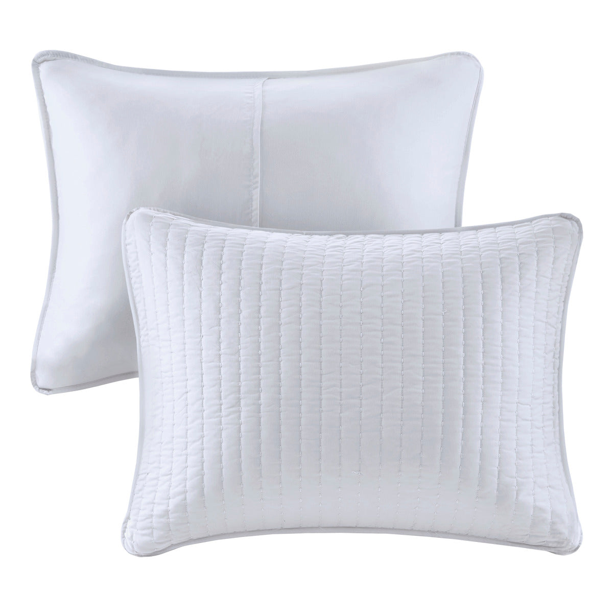 2 Piece Quilt Set White Twin Twin Xl Twin White Cotton