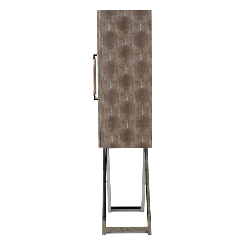 27.6X13.8X59.1" Cabinet Silver Pu