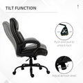 Vinsetto Big And Tall 400Lbs Executive Office Chair With Wide Seat, Computer Desk Chair With High Back Pu Leather Ergonomic Upholstery, Adjustable Height And Swivel Wheels, Brown Brown Faux Leather