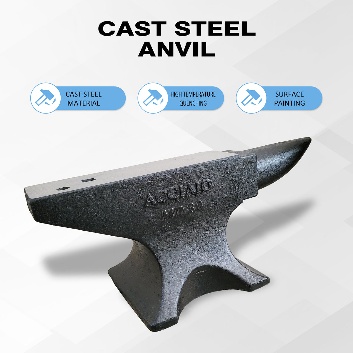 Single Horn Anvil 66Lbs Cast Steel Anvil Blacksmith For Sale Forge Tools And Equipment Anvil Rugged Round Horn Anvil Blacksmith Jewelers Metalsmith Blacksmith Tool Black Carbon Steel