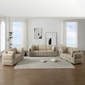 Living Room Furniture 7 Piece Set Including One 3 Seater Sofa And Two 2 Loveseatsadjustable Arms And Backs Comforty Sofas & Couches With Comfy Seat And Arm Cushions Beige Beige Polyester 7 Seat