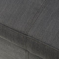 Hayes Armed Storage Bench Gray Fabric