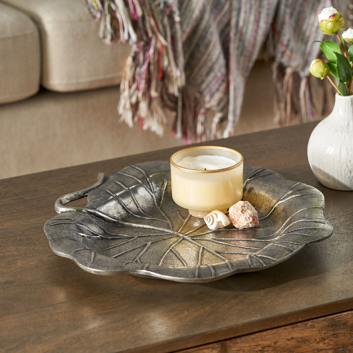 Platter Clear Antique Nickel Aluminium