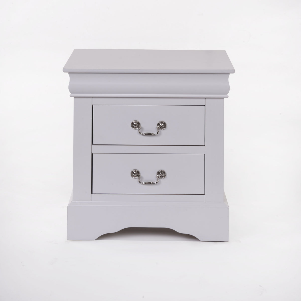 Louis Philippe Iii White Finish Nightstand White Synthetic Wood