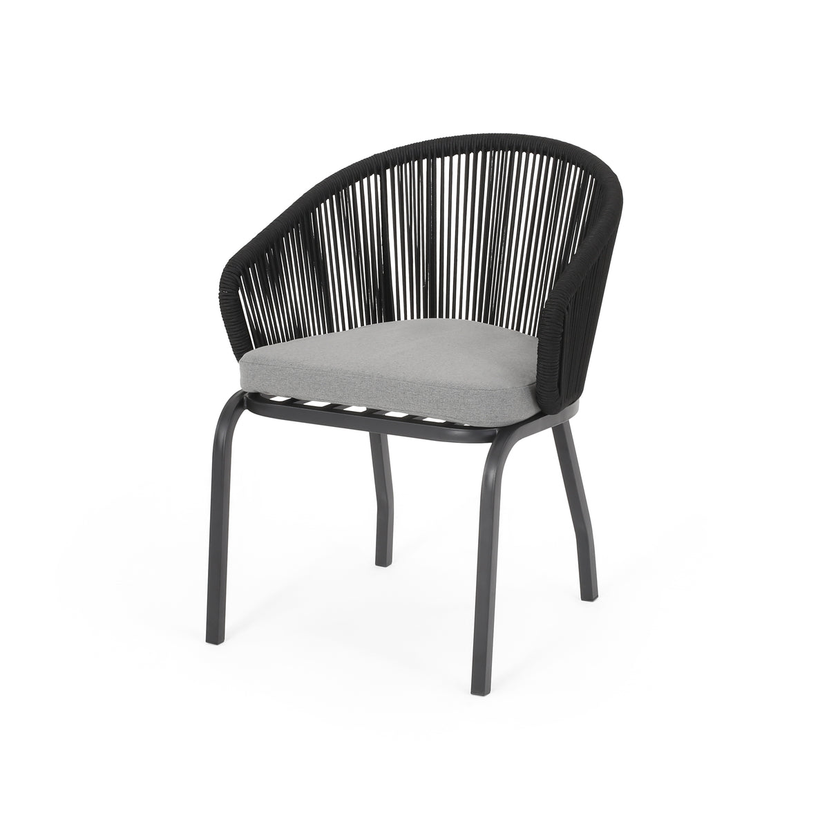 Candlewood Chair Black Woven Rope