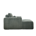 62.5 Inch Corduroy Sponge Sofa Lounge Chair With Removable Footrest,No Assembly Required,Fluffy Modern Sleeper Chair For Indoor Living Room Bedroom Army Green Foam Corduroy 1 Seat