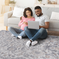 Naar Marfi Collection 6X9 Sand Ivory Oriental Non Shedding Living Room Bedroom Dining Home Office Stylish And Stain Resistant Area Rug Sand Polyester