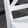 Roshan Farmhouse Acacia Wood Dining Chairs, White Set Of 2 White Acacia Wood
