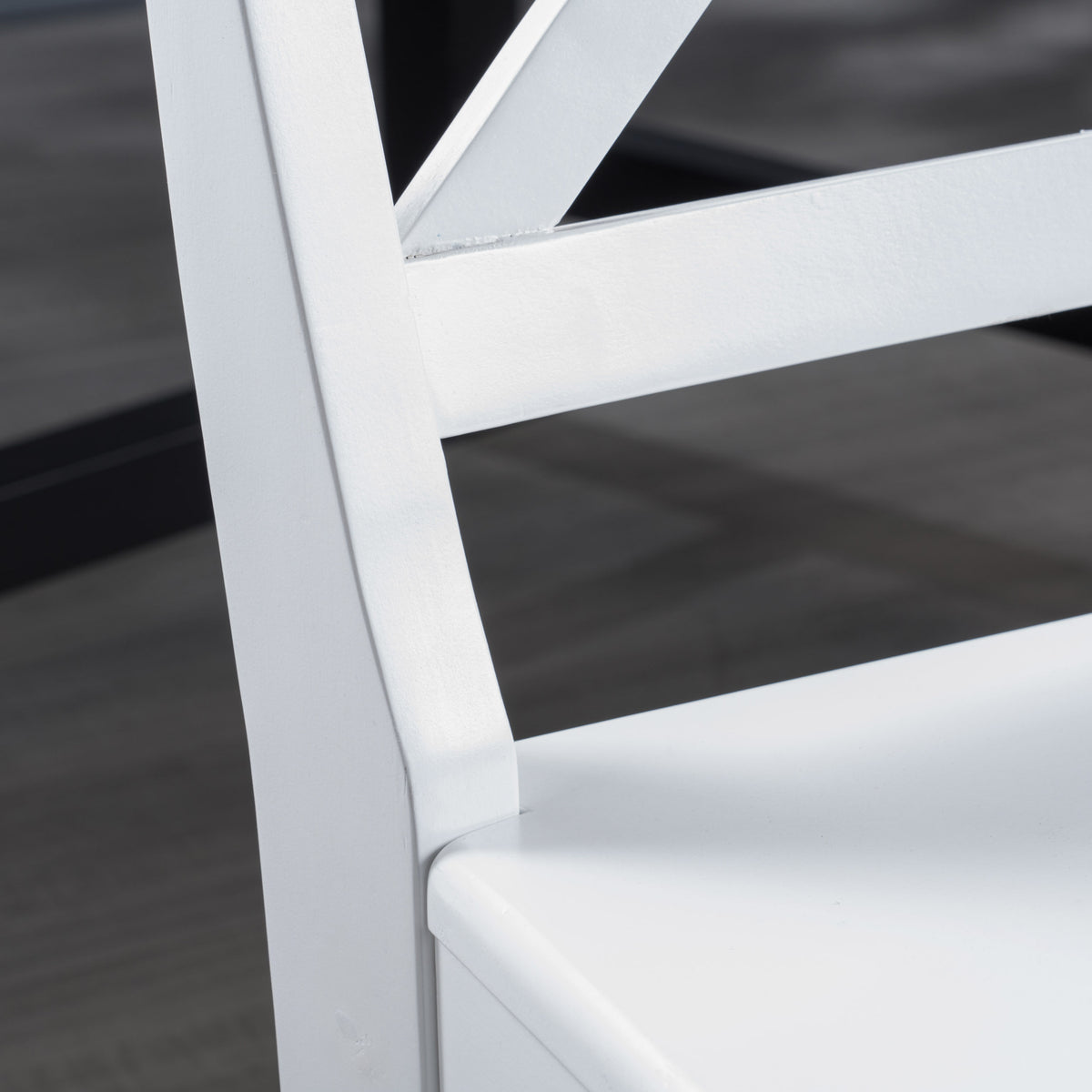 Roshan Farmhouse Acacia Wood Dining Chairs, White Set Of 2 White Acacia Wood
