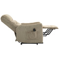 Coolmore Recliner Chair, Electric Recliner Chairs For Adults, Side Pocket Power Reclining Chair Pocket Springs Seat Cushion, Corduroy Fabric Recliner Sofa For Living Room, Bedroom, Home Theater Camel Camel Foam Corduroy