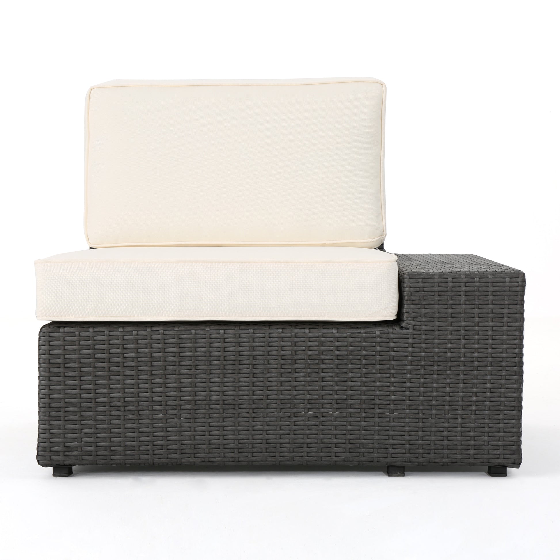 Santa Cruz Arm Chairs L & R Grey Pe Rattan Iron