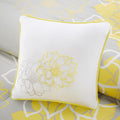 Printed Cotton Sateen Comforter Set Taupe Grey Yellow Queen Queen Yellow Grey Polyester