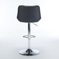 Counter Height Bar Stools Kitchen Island Barstools Adjustable Swivel Counter Stool Bar Height Island Chairs With Back,Set Of 2, Black Black Pu Set Of 2 Foam Pu Leather