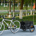 Aosom Bike Cargo Trailer, Bicycle Trailer Wagon Cart With Removable Storage Box, Quick Release 16