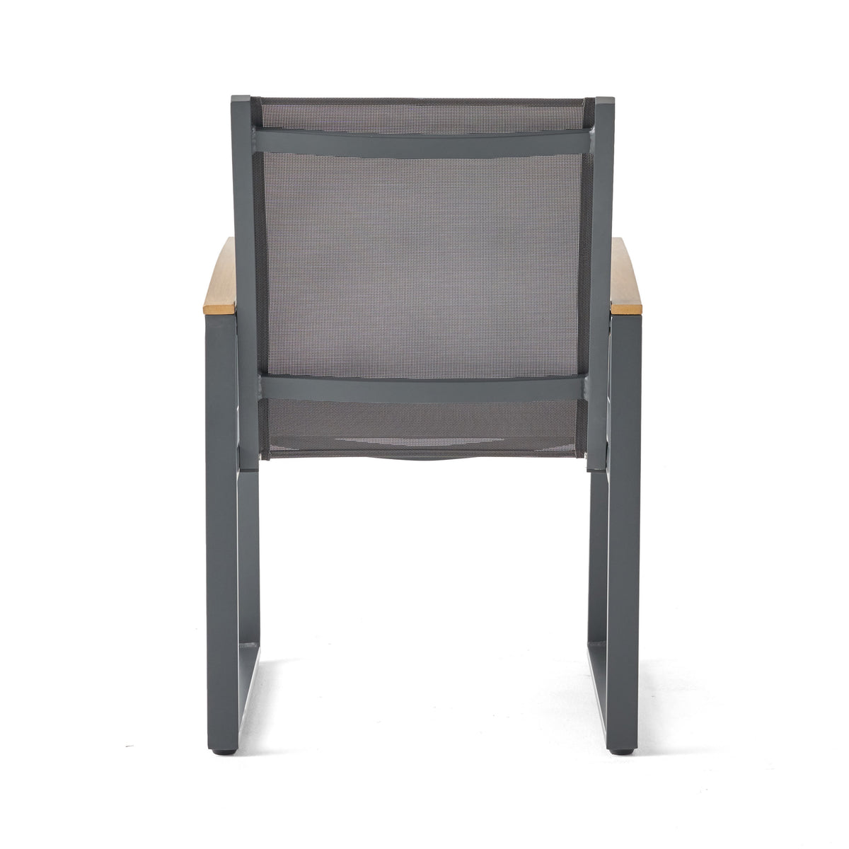 Glasgow Dining Chair Set Of 2 Grey Aluminum
