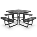 Square Outdoor Steel Picnic Table 46