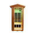 One People Outdoor Okoume Wood Far Infrared Sauna Room Natural Wood Metal & Wood