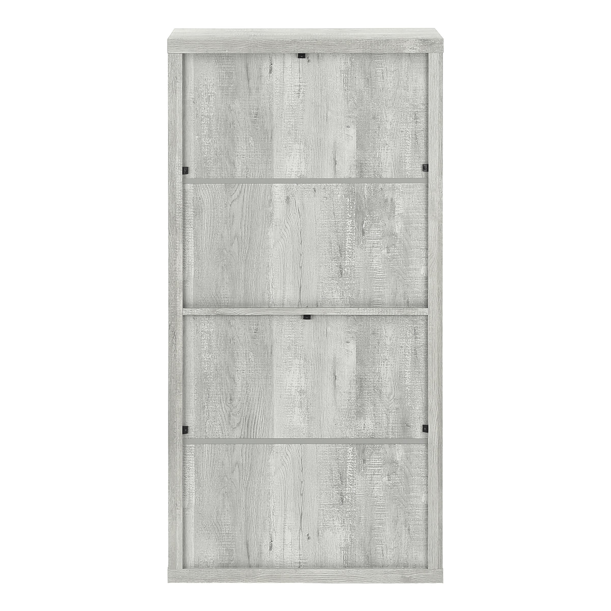 Bookshelf, Bookcase, Etagere, 5 Tier, 48"H, Office, Bedroom, Grey Laminate, Contemporary, Modern Grey Particle Board