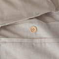 3 Piece Organic Cotton Oversized Duvet Cover Set Natural King Cal King Natural Cotton