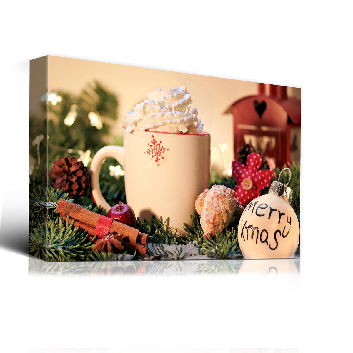 1Pcs Drop Ping Christmas Winter Wall Art Festival Paintings Decorations Party Picutres Gift Poster For Home Wall Decor Framed 4832In Thickness 1.5Inch Rectangle Framed Multicolor Christmas Oversized