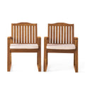 Della Wood Kd Armchair Cream Acacia Wood