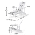Malibu Reclining Adirondack Chair White Acacia Wood
