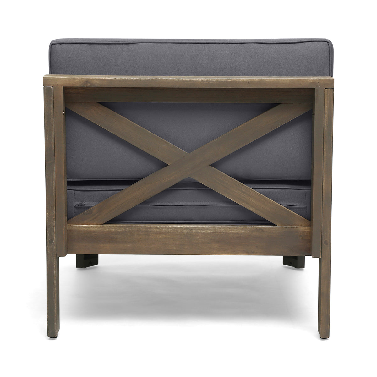 Alcove Lshape Sofa Set, Dark Grey Dark Grey Seats 4 Acacia Wood