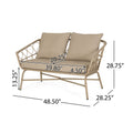 Bruce Seat Brown Pe Rattan Iron Waterproof Fabric
