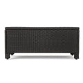 Puerta 4Pc Set Dark Brown Rattan Fabric