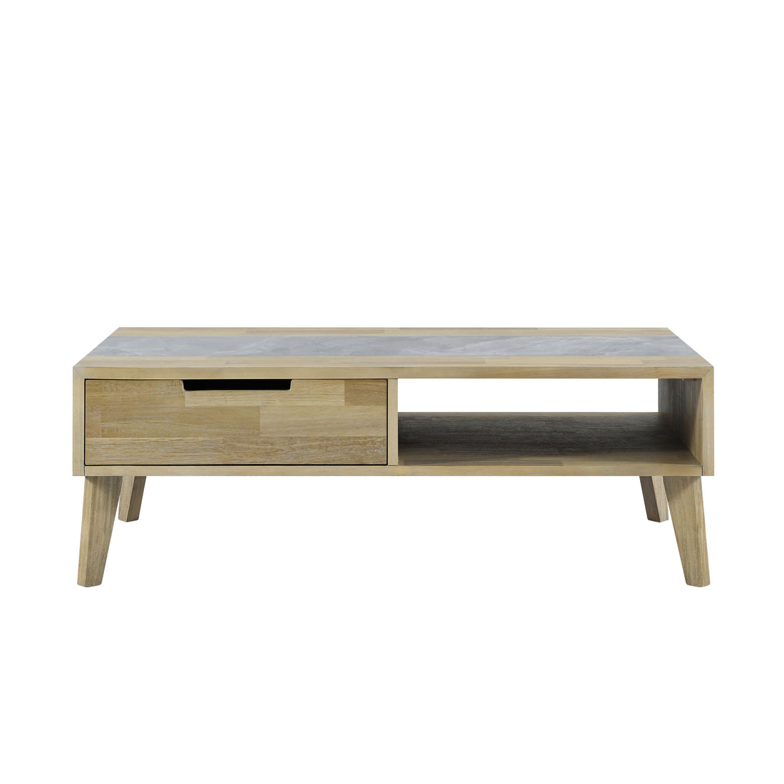 Calgary Sintered Stone Coffee Table Brown Brown Wood