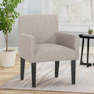 Arm Chair Light Grey Fabric