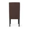 Dining Chair Mp2 Set Of 2 Dark Brown Pu