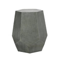 Metal Hammered End Table Antique Silver Iron